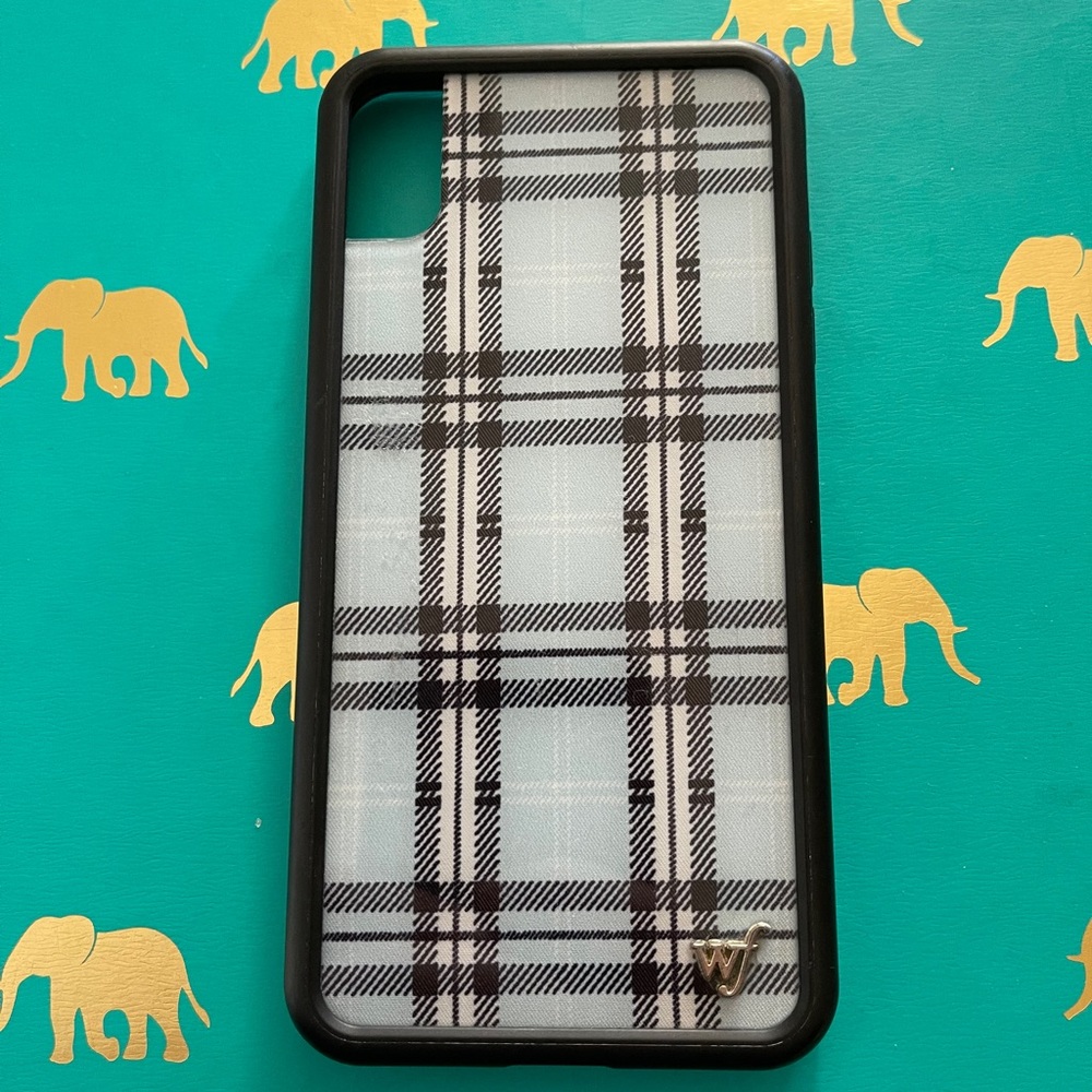 WILDFLOWER blue plaid iphone xs max case